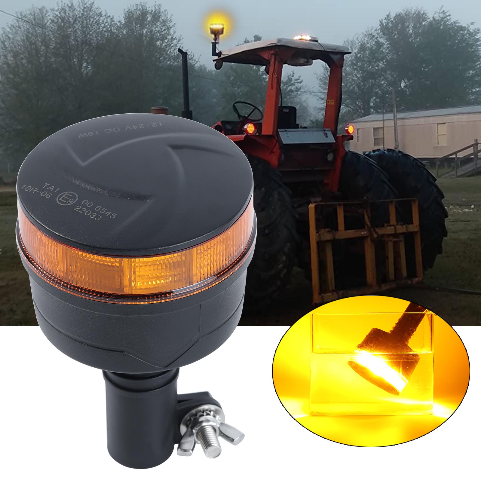 Industrial Laser Pointer 24V - Stroboscope d'urgence avec lumière clignotante rotative,