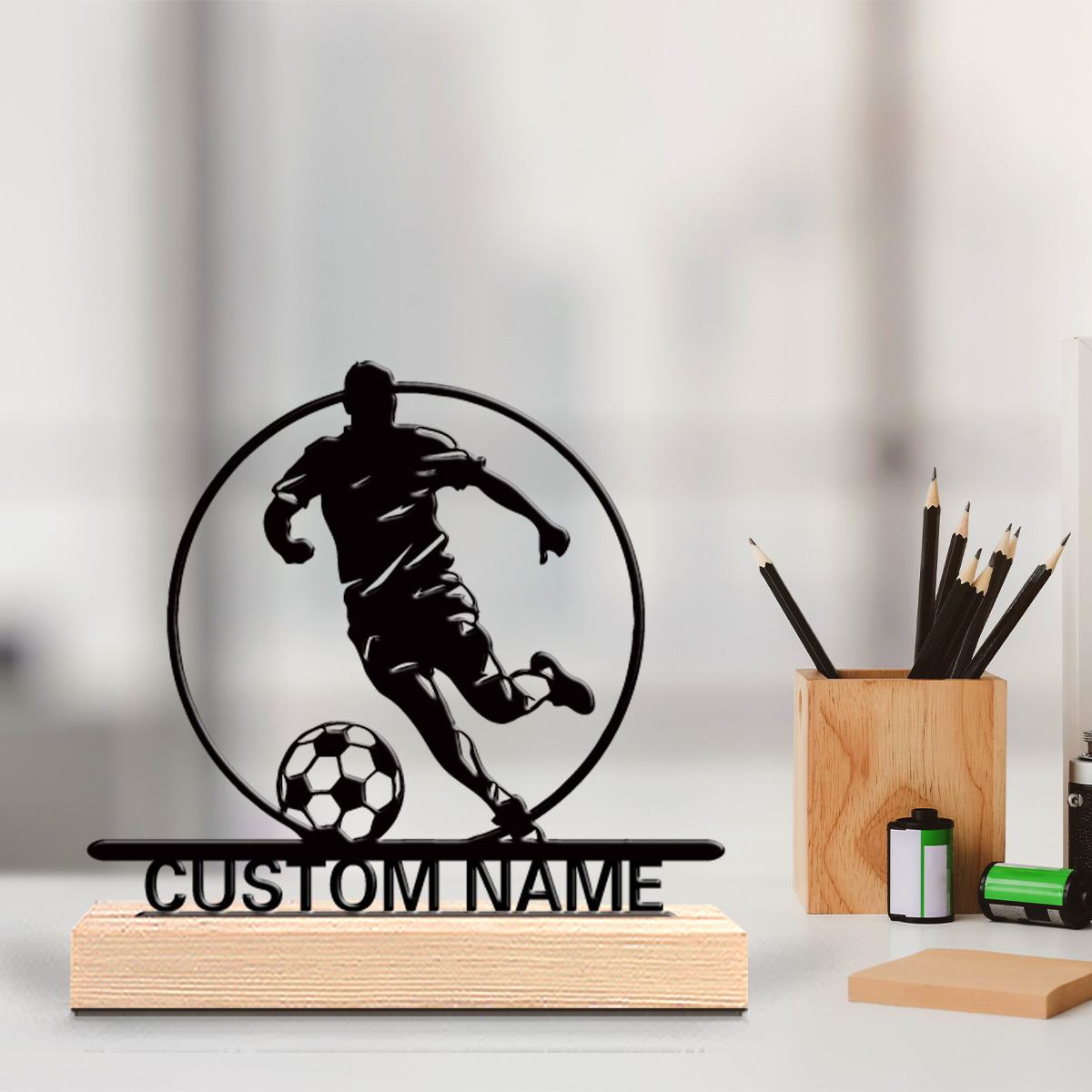 Desktop Laser Engraver - Statue en métal personnalisée de joueur