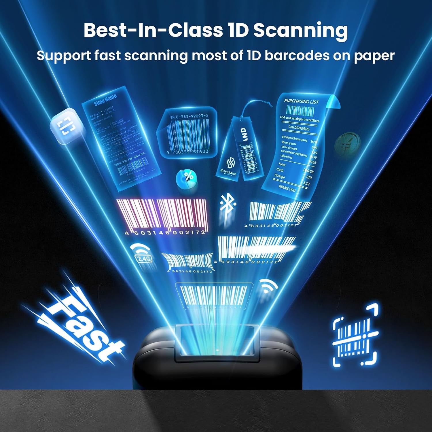 Lecteur de codes-barres EYOYO  - Industrial Laser Beam avis et prix