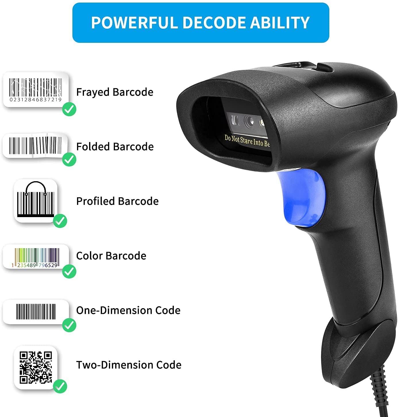 Lecteur de codes-barres 2D fil - Industrial Laser Beam avis et prix